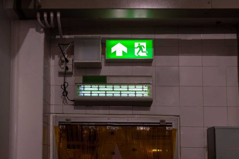 emergency fire exit sign